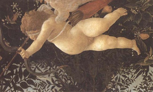 Sandro Botticelli Detail of Cupid with eyes bandaged,shooting an arrow at Chastity oil painting image